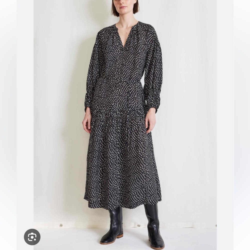 Apiece Apart Ela Maxi Dress in Black and White, size M
